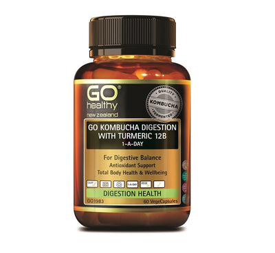 GO Kombucha Digestion with Turmeric 12B - Apex Health