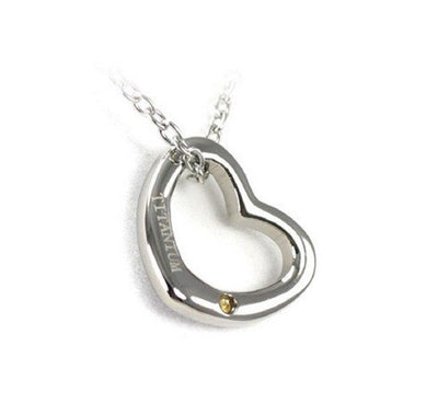 Titanium Hollow Heart Necklace and Pendant - Apex Health