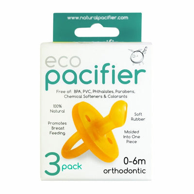 ecoPacifier Natural Rubber Dummy - Orthodontic 3 Pack - Apex Health