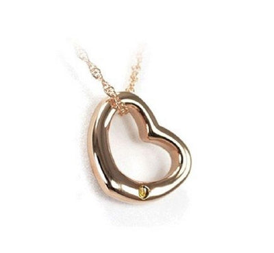 Curved Heart Pendant-Rose Gold - Apex Health