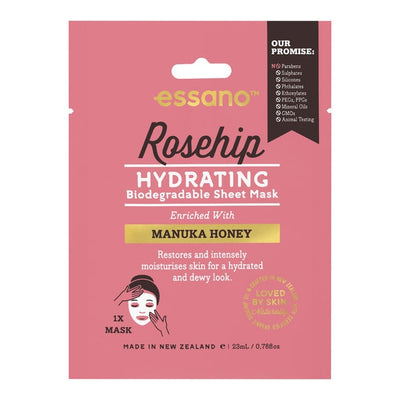 Rosehip Hydrating Biodegradable Sheet Mask - Apex Health