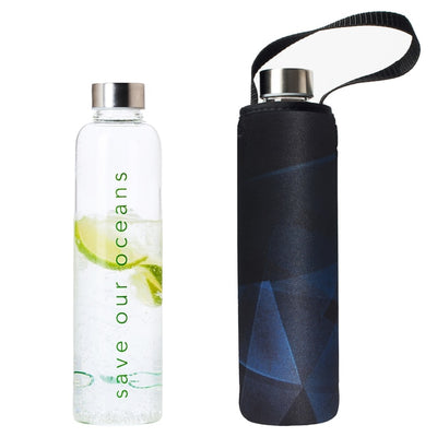 Glass is Greener Bottle + Carry Cover - Prism Print - Apex Health