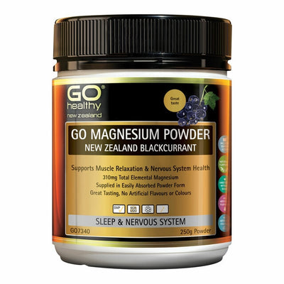 GO Magnesium Powder - NZ Blackcurrant - Apex Health