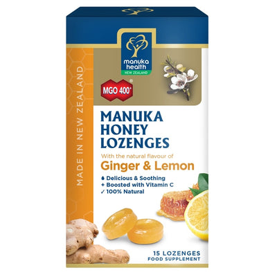 Manuka Honey Lozenges Ginger & Lemon - Apex Health