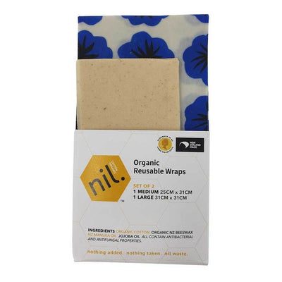 Beeswax Food Wraps - Blue Flower - Apex Health