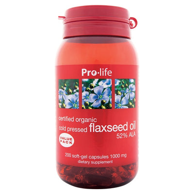 Flax Seed Oil 1000mg - 52% ALA - Apex Health