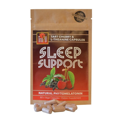 Sleep Support Tart Cherry Skins & L-Theanine Capsules - Apex Health